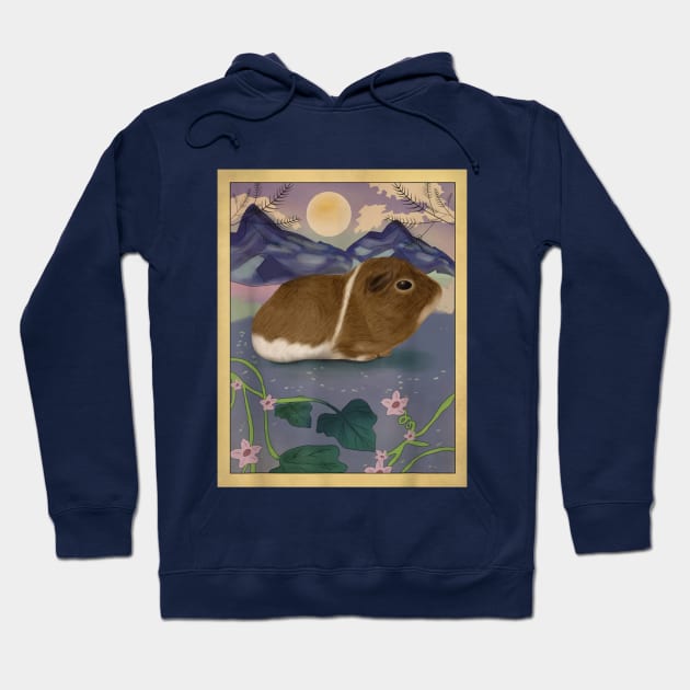 Guinea Pig Lover | Guinea pig art moonlight Hoodie by CathyStore